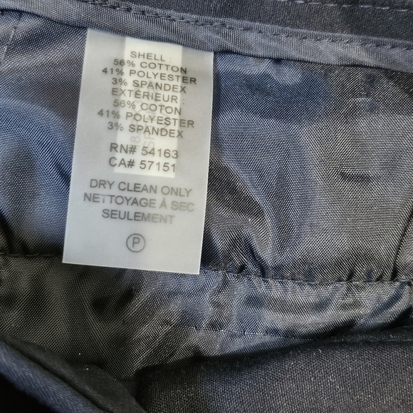 Ivanka Trump Skinny Ankle Navy Blue Trousers With Accent Belt Size 6 - Picture 7 of 8